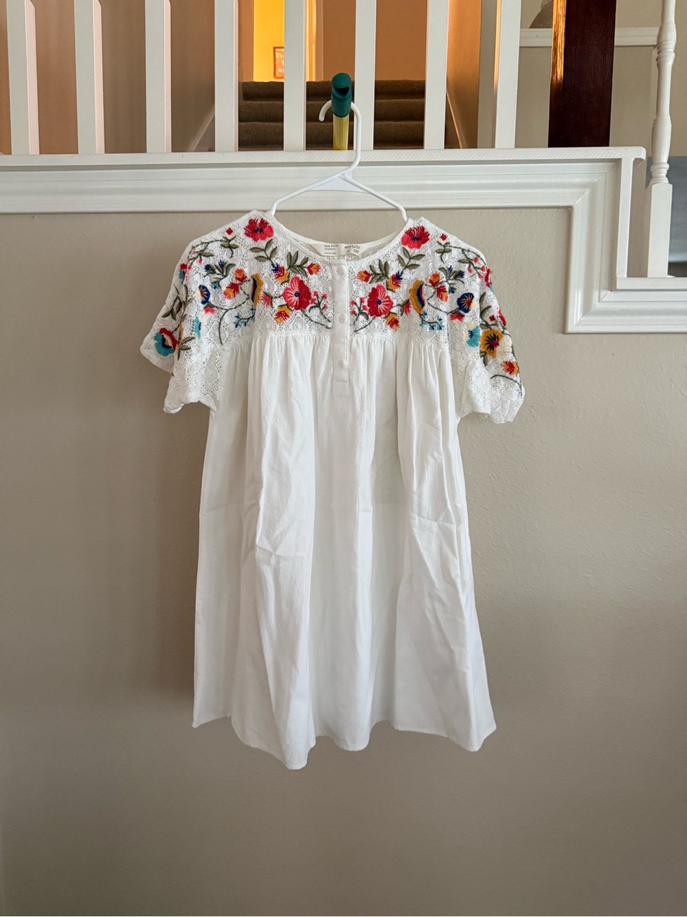 Girls Zara Embroidered Floral Dress - Size 11/12